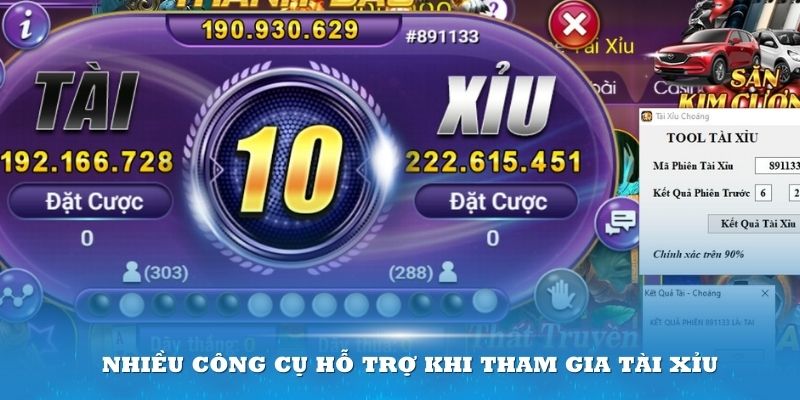 Đơn vị mang đến nhiều công cụ tuyệt vời hỗ trợ bạn khi tham gia tài xỉu